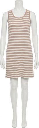 Z Supply Aya Striped Dress In Taupe/white