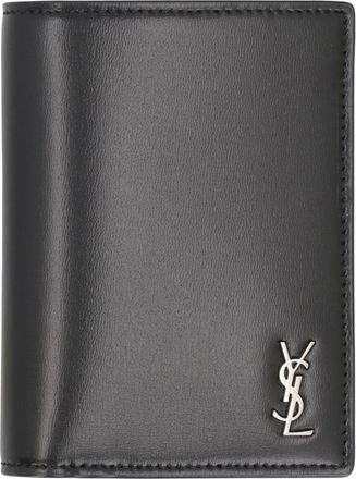Saint Laurent Tiny Cassandre Leather Card Holder