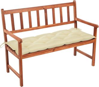 vidaXL Garden Bench with Cushion 47.2 Solid Acacia Wood 3785