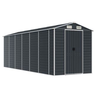 vidaXL Cobertizo De Jard&iacute;n Acero Galvanizado Antracita 191x555x198 Cm Vidaxl