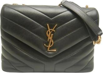 Saint Laurent Pre-owned Mal 494699 Schoudertas - Dames - Vintage Schoudertas - Zwart - ONE Size - Leer - Vintage