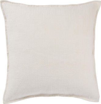Jaipur Living Blanche Solid Ivory Throw Pillow