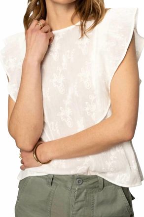 Sanctuary Smitten Shell Cap Sleeve Top In Chalk