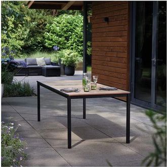 Keter Tavolo Fisso da Giardino Keter Porto 200 cm Effetto Legno Struttura Grafite - K260574KJ55KK