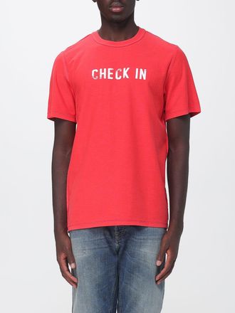 Msgm T-shirt girocollo in cotone con stampa slogan sul davanti