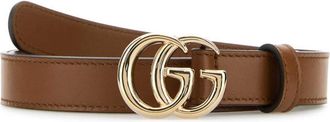 Gucci Brown leather GG belt