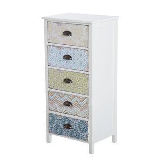 HOMCOM Storage Chest Unit - 46Wx34Dx94H cm-White - Home Living | TJ Hughes White