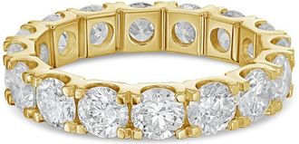 Diana M. Jewels 14kt yellow gold 1.00 cts round lab grown diamond eternity band in U-prong setting
