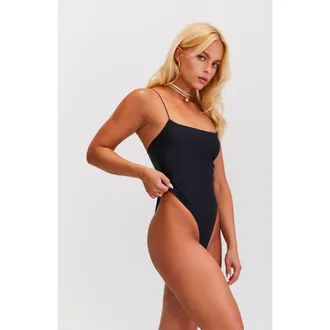 Sunkissed LE BON BON ONE-PIECE SWIMSUIT in Black at Nordstrom, Size X-Small
