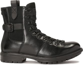 Kazar Veterschoenen van leer voor mannen - Heren - Veterlaarzen - Zwart - 40 EU - Leer - Schoenen