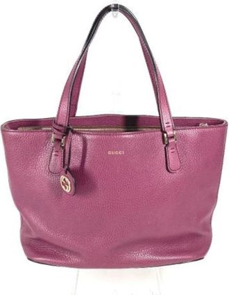 Gucci Pre-owned Tote Bags, female, Purple, Size: ONE SIZE Pre-owned Leather gucci-bags