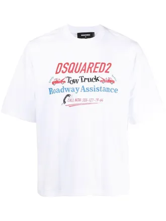 Dsquared2 T-shirt met logoprint - Wit