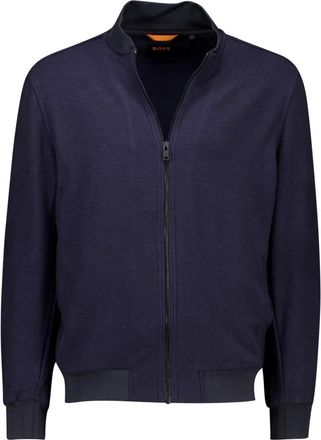 HUGO BOSS Hoodies & sweatvesten, Heren, Blauw, XL, Katoen, Sweatshirt met Ritssluiting