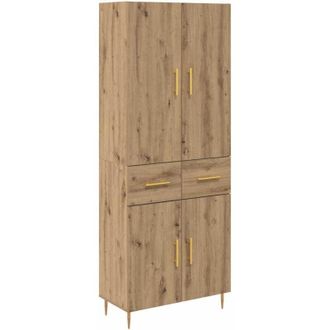 vidaXL Alacena Roble artesanal 69,5 x 34 x 180 cm Madera contrachapada vidaXL