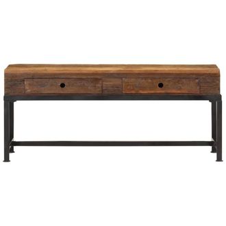 Berkfield Home TV Cabinet 110x30x46 cm Solid Wood Reclaimed in Brown | Size: 110 x 30 x 46 cm