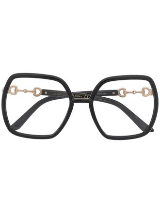 Gucci Bril met oversized montuur - Zwart