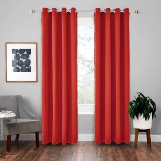 OEM Cortinas T&eacute;rmicas Opacas De 2 Piezas Para Sala De Estar - 140 X 240 (rojo) Grande Rojo