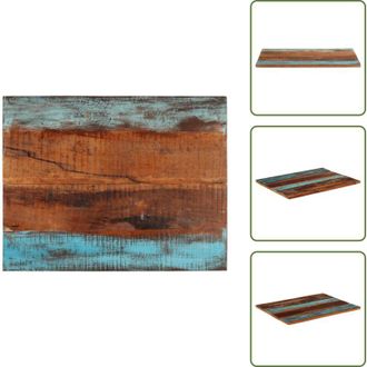 vidaXL The Living Store Piano Tavolo Rettangolare 70x90 cm 25-27 mm Legno di Recupero - Piano in legno