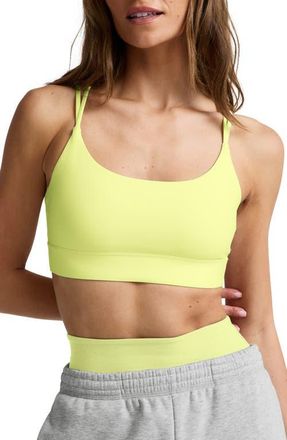Beyond Yoga Spacedye Back to It Strappy Sports Bra in Electric Lime Heather at Nordstrom, Size X-Large