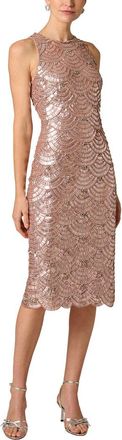 Aidan Mattox Fully Beaded Midi Dress
