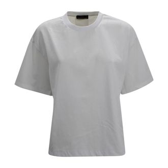 Herno T-Shirts, female, White, Size: S Drawstring-Hem T-shirt