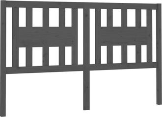 vidaXL Cabecero Madera Maciza De Pino Gris 166x4x100 Cm Vidaxl