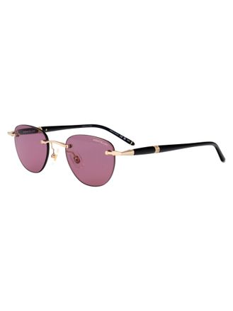 Montblanc MB0412S Rimless Round Sunglasses - Gold