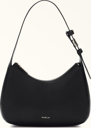 Furla Febe Shoulder Bag S Nero Black Sidney Calf Leather Woman