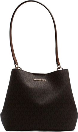 Michael Kors Pratt Bucket Bag - Dames - Schoudertassen - Bruin - ONE Size - Katoen - Tassen