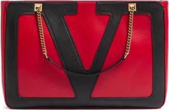 Valentino Garavani logo-embellished tote bag - women - Lamb Skin/Nappa Leather - One Size - Red