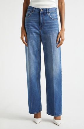 Haikure Bonnie Relaxed Straight Leg Jeans in Real Blue at Nordstrom, Size 32