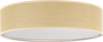 Beliani L&aacute;mpara De Techo De Acr&iacute;lico Natural 60 Cm Papel Rat&aacute;n Dormitorio Magno