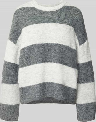 Only Oversized Strickpullover mit Woll-Anteil Modell MONI LIFE in Hellgrau Melange, Größe XL
