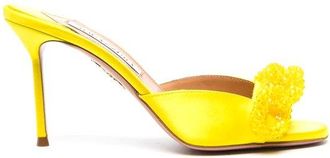 Aquazzura Sandali In Pelle Con Fiocco-Donna