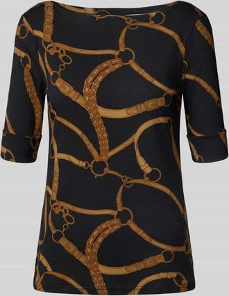 Lauren Ralph Lauren T-Shirt mit 3/4-Arm Modell JUDY in Black, Größe XS