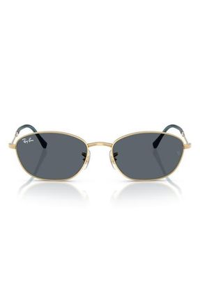 Ray-Ban 58mm Irregular Oval Sunglasses in Arista /Blue at Nordstrom