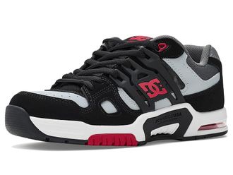 DC AT-2 Mens Skate Shoes Black/Grey/Red : 11.5 D - Medium, Leather/Synthetic