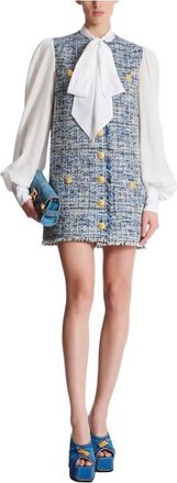 Balmain Mujer, Vestidos, Azul, Talla: 2XS