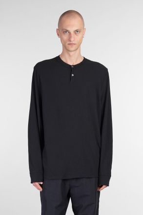 James Perse Polo In Black Cotton