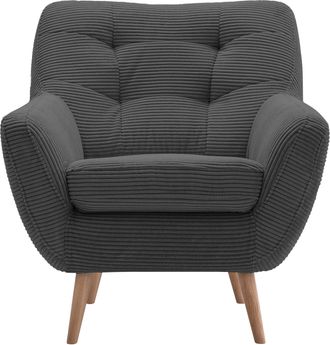 Exxpo Sofa Fashion Sessel »Scandi, Loungesessel mit tollem Sitzkomfort, hochwertige Polsterung« bequem, hohe Holzfüsse