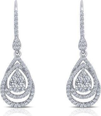 Lafonn Simulated Diamond Pear Drop Earrings in Silver at Nordstrom Rack