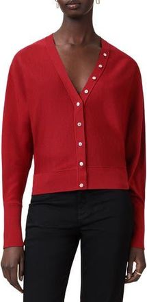 AllSaints Honor V Merino Wool Cardigan in Crimson Red at Nordstrom Rack, Size X-Small