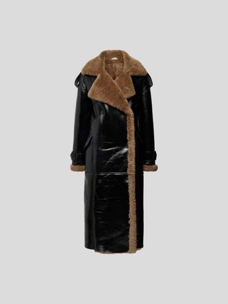 The Mannei Ledermantel aus echtem Leder in Black, Gr&ouml;&szlig;e M