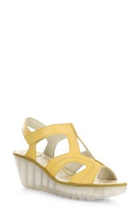 FLY London Yotu Platform Wedge Sandal in 003 Bumblebee Mousse at Nordstrom Rack, Size 10-10.5Us / 41Eu
