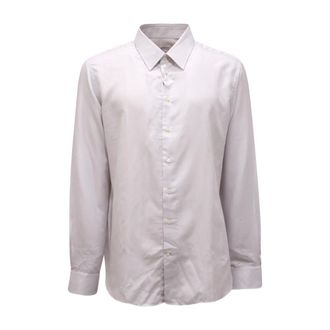 Armani Formal Shirts, male, Gray, 3XL, Cotton/silk shirt