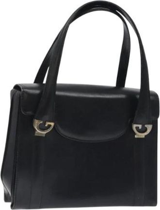 Gucci Tweedehands leren handtassen - Dames - Vintage Handtas - Zwart - ONE Size - Leer - Vintage