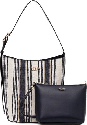 Guess Co Borsa tote Nicolette a righe - Blu