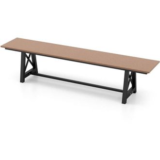 Costway Costway - Patio 183cm Extra Long Bench Outdoor Long Chair 4-Person Backless Bench