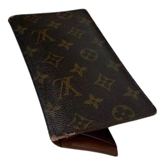 Louis Vuitton Pre-owned Paspoorthoesje - Dames - Pre-owned - Bruin - Maat: ONE Size Zijde