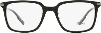 Ermenegildo Zegna EZ5265-H Stepped Browline Eyeglasses - Black